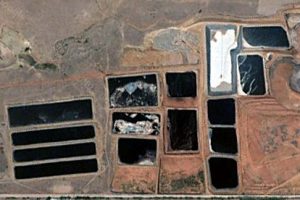 Leachate ponds, seen on google maps.