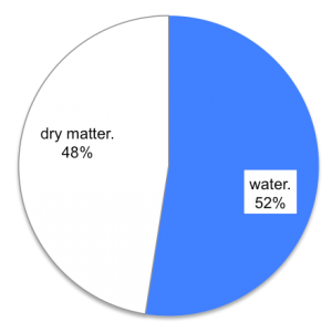 water content in household waste. Morocco.