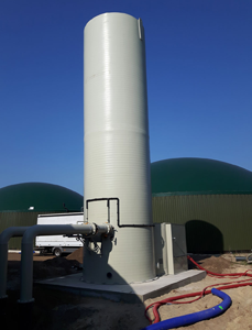 Biogas desulfurization plant.
