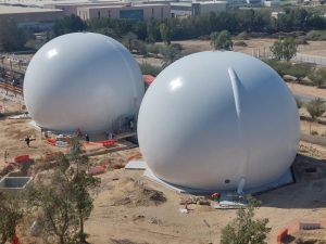 Tecon gas holders in Dubai.